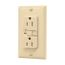 Gfci Receptacle, Audible Alarm, Self-Test, #14 -10 Awg 15A 125V, Ivory, 2-Pole 3-Wire, TRSGFA15V