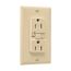 Gfci Receptacle, Audible Alarm, Self-Test, #14 -10 Awg 15A 125V, Ivory, 2-Pole 3-Wire, TRSGFA15V