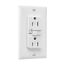 Gfci Receptacle, Audible Alarm, 15A, 125 Vac, White A34, TRSGFA15W-M-L
