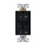 Gfci Receptacle, Audible Alarm, Self-Test, #14 -10 Awg 20A 125V, Black, 2-Pole 3-Wire, TRSGFA20BK