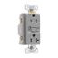 Gfci Receptacle, Audible Alarm, Self-Test, #14 -10 Awg 20A 125V, Gray, 2-Pole 3-Wire, TRSGFA20GY