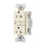 Gfci Receptacle, Audible Alarm, Self-Test, #14 -10 Awg 20A 125V, Light Almond, 2-Pole 3-Wire, TRSGFA20LA