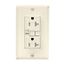 Gfci Receptacle, Audible Alarm, Self-Test, #14 -10 Awg 20A 125V, Light Almond, 2-Pole 3-Wire, TRSGFA20LA