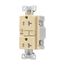 Gfci Receptacle, Audible Alarm, Self-Test, #14 -10 Awg 20A 125V, Ivory, 2-Pole 3-Wire, TRSGFA20V