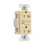 Gfci Receptacle, Audible Alarm, Self-Test, #14 -10 Awg 20A 125V, Ivory, 2-Pole 3-Wire, TRSGFA20V