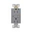 Hospital Grade Gfci Receptacle, Self-Test, #14 -10 Awg 15A 125V, Gray, 2-Pole 3-Wire, TRSGFH15FGY