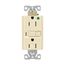 Hospital Grade Gfci Receptacle, Self-Test, #14 -10 Awg 15A 125V, Light Almond, 2-Pole 3-Wire, TRSGFH15FLA