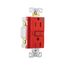 Hospital Grade Gfci Receptacle, Self-Test, #14 -10 Awg 15A 125V, Red, 2-Pole 3-Wire, TRSGFH15FRD