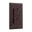 Hospital Grade Gfci Receptacle, Self-Test, #14 -10 Awg 20A 125V, Brown, 2-Pole 3-Wire, TRSGFH20FB