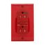 Hospital Grade Gfci Receptacle, Self-Test, #14 -10 Awg 20A 125V, Red, 2-Pole 3-Wire, TRSGFH20FRD