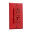 Hospital Grade Gfci Receptacle, Self-Test, #14 -10 Awg 20A 125V, Red, 2-Pole 3-Wire, TRSGFH20FRD