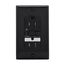 Gfci Receptacle, Nightlight, Self-Test, #14 -10 Awg 15A 125V, Black, Night Light, 2-Pole 3-Wire, TRSGFNL15BK