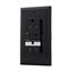 Gfci Receptacle, Nightlight, Self-Test, #14 -10 Awg 15A 125V, Black, Night Light, 2-Pole 3-Wire, TRSGFNL15BK