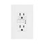 Gfci Receptacle, Nightlight, Self-Test, #14 -10 Awg 15A 125V, Night Light, 2-Pole 3-Wire, TRSGFNL15W