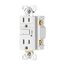 Gfci Receptacle, Nightlight, Self-Test, #14 -10 Awg 15A 125V, Night Light, 2-Pole 3-Wire, TRSGFNL15W