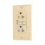 Gfci Receptacle, Nightlight, Self-Test, #14 -10 Awg 20A 125V, Ivory, Night Light, 2-Pole 3-Wire, TRSGFNL20V