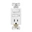 Gfci Receptacle, White A42, TRSGFS15W-M-L