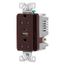 Combo Usb Type A & C Charger, 15A 5-15 R Receptacle, Brown, Usb, Flush, 2-Pole, 3-Wire, 125 V, TRUSBAC15B-BOX
