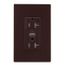 Combo Usb Type A & C Charger, 20A 5-20R Receptacle, Brown, Usb, Brass, Flush, 2-Pole, 3-Wire, TRUSBAC20B-BOX