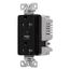 Combo Usb Type A & C Charger, 20A 5-20R Receptacle, Black, Usb, Flush, 2 Pole, 3 Wire, 125 V, TRUSBAC20BK-BOX