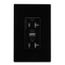 Combo Usb Type A & C Charger, 20A 5-20R Receptacle, Black, Usb, Flush, 2 Pole, 3 Wire, 125 V, TRUSBAC20BK-BOX