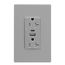 Combo Usb Type A & C Charger, 20A 5-20 R Receptacle, Grey, Flush, 2-Pole, 3-Wire, 125V, TRUSBAC20GY-BOX