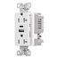Combo Usb Type Aandc Charger, 20A 5-20R Receptacle, White, Usb, Flush, 2-Pole, 3-Wire, 125V, TRUSBAC20W-BX-L