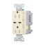 Combination Usb Type-C Charger, 15A 5-15R Receptacle, 5A, 125 Vac, Ivory, Box, TRUSBC15V-BOX