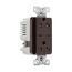 Combination Usb Type-C Charger, 20A 5-20R Receptacle, 5A, 125 Vac, Brown, Box, TRUSBC20B-BOX