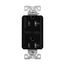 Combination Usb Type-C Charger, 20A 5-20R Receptacle, 5A, 125 Vac, Black, Box, TRUSBC20BK-BOX