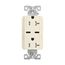 Combination Usb Type-C Charger, 20A 5-20R Receptacle, 5A, 125 Vac, Light Almond, Box, TRUSBC20LA-BOX