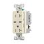 Combination Usb Type-C Charger, 20A 5-20R Receptacle, 5A, 125 Vac, Light Almond, Box, TRUSBC20LA-BOX