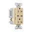 Combination Usb Type-C Charger, 20A 5-20R Receptacle, 5A, 125 Vac, Ivory, Box, TRUSBC20V-BOX