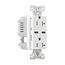 Combination Usb Type-C Charger, 20A 5-20R Receptacle, 5A, 125 Vac, White, Box, TRUSBC20W-BOX