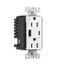 Combination Usb Type-Ac Charger With Power Delivery, 15A 5-15R Receptacle, 60W,125Vac, W, TRUSBPDAC15W-BOX