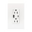 Combination Usb Type-Ac Charger With Power Delivery, 15A 5-15R Receptacle, 60W,125Vac, W, TRUSBPDAC15W-BOX