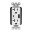 Combination Usb Type-Ac Charger With Power Delivery, 20A 5-20R Receptacle, 60W,125Vac, W, TRUSBPDAC20W-BOX