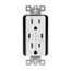 Combination Usb Type-C Charger With Power Delivery, 15A 5-15R Receptacle, 60W,125Vac, W, TRUSBPDC15W-BOX