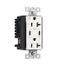 Combination Usb Type-C Charger With Power Delivery, 20A 5-20R Receptacle, 60W,125Vac, W, TRUSBPDC20W-BOX
