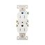 Residential Duplex Receptacle, #14-10 Awg 15A 125V, SideAnd Push, Gray, Weather Resistant, TWR270GY
