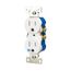 Residential Duplex Receptacle, #14-10 Awg 15A 125V, SideAnd Push, Gray, Weather Resistant, TWR270GY