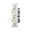 Residential Duplex Receptacle, #14-10 Awg 15A 125V, Light Almond, Weather Resistant, TWR270LA