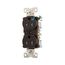 Commercial Duplex Receptacle, #14-10 Awg 15A 125V, Back & Side, Brown, Weather Resistant, TWRBR15B