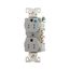 Commercial Duplex Receptacle, #14-10 Awg 15A 125V, Back & Side, Gray, Weather Resistant, TWRBR15GY