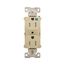Commercial Duplex Receptacle, #14-10 Awg 15A 125V, Back & Side, Ivory, Weather Resistant, TWRBR15V
