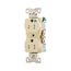 Commercial Duplex Receptacle, #14-10 Awg 15A 125V, Back & Side, Ivory, Weather Resistant, TWRBR15V
