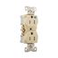 Commercial Duplex Receptacle, #14-10 Awg 15A 125V, Back & Side, Ivory, Weather Resistant, TWRBR15V