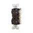 Commercial Duplex Receptacle, #14-10 Awg 20A 125V, Back & Side, Brown, Weather Resistant, TWRBR20B