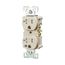 Commercial Duplex Receptacle, #14-10 Awg 20A 125V, Back & Side, Ivory, Weather Resistant, TWRBR20V