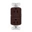 Tamper And Weather-Resistant, Self-Test Gfci, 15A, 125V, Brown, Slim Design, TWRGF15B